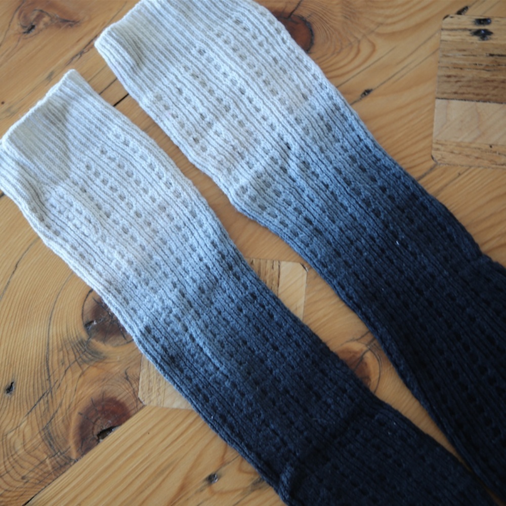 dip dyed leg warmers